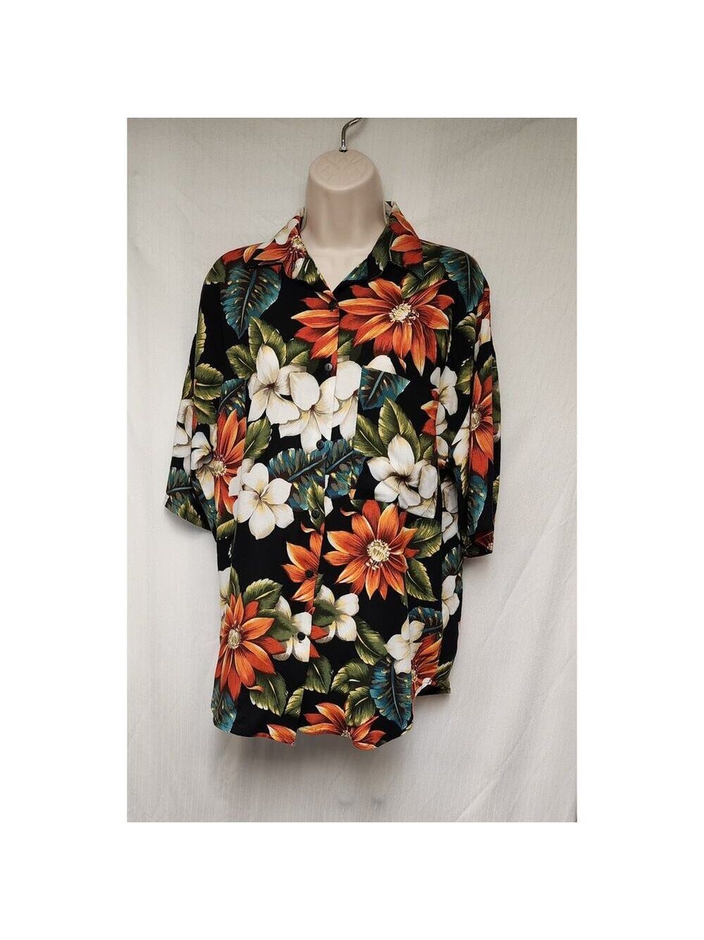 Vintage Michelle Leslie of California 2PC Rayon Tropical Floral Skirt Set Size M - Picture 7 of 11